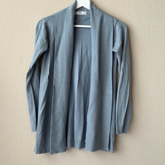 Mango Fine-Knit Cardigan in Blue, Size S - Picture 3 of 10